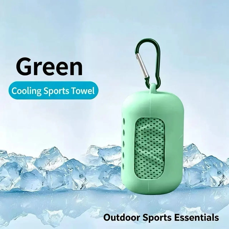 Outdoor Fitness Cooling Towel Sweat-Absorbing And Cooling Silicone-Covered Sports Towel for Hiking Bag