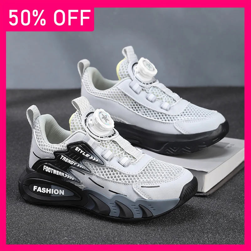 Children Sports Shoes Trendy Mesh Breathable Light Soft Sole School Casual Comfortable Sports Shoes Outdoor Fitness Tennis Shoes