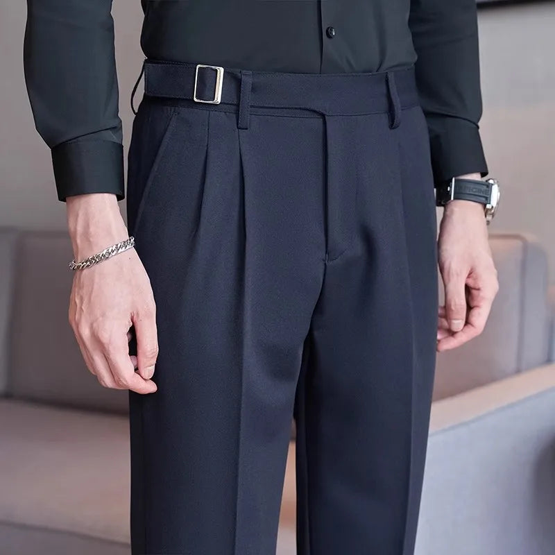 Men's Blue Green Suit Pants, Fashion Slim Dress Trousers, White Black Khaki Pantalones Hombre, Fall/Winter Male Pant Asian Size