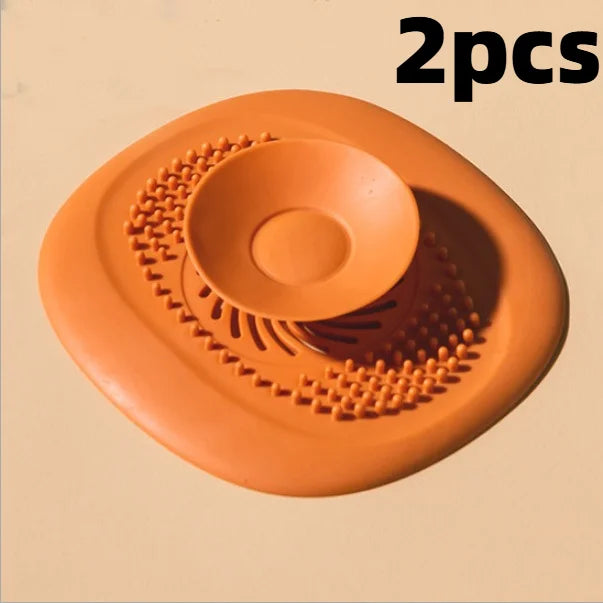 1/2pcs Press‑type floor drain cover Sink Stopper - Keep Kitchen and Bathroom Drains Clean Without Clogs, Kitchen Utensils.
