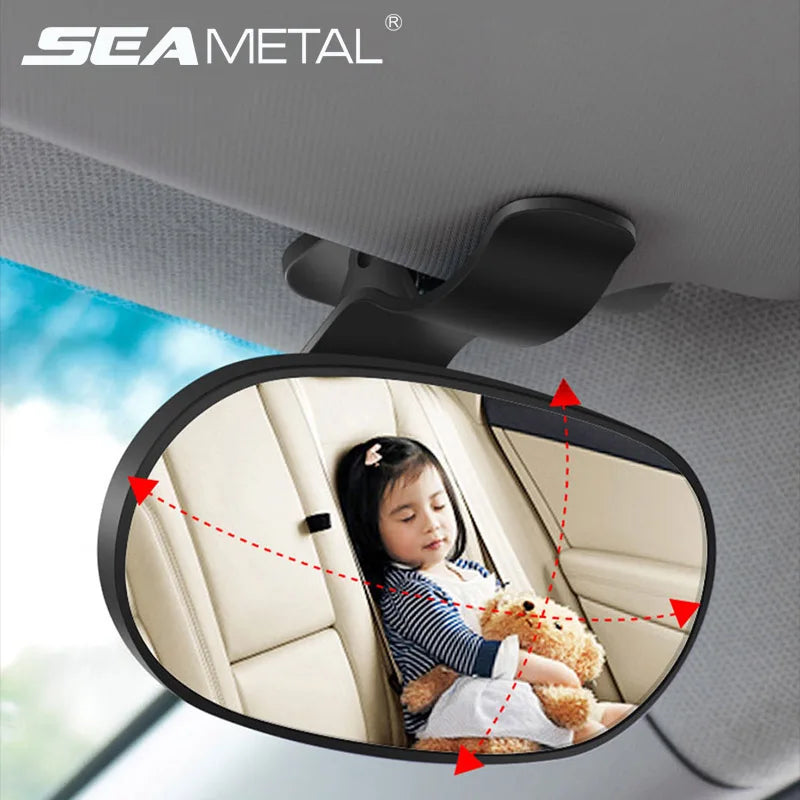 SEAMETAL Car Rearview Mirror Wide View Safety Mirrors for Windshield Infant Car Seats Clear Reflection 360 Degree Adjustable