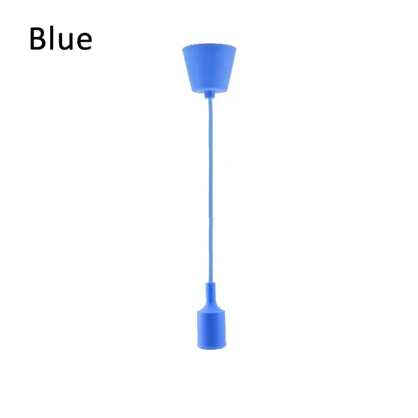 JOYINLED Silicone E27 Pendant Lamp Kit, Height Adjustable Hanging Light Cable with Ceiling Mount for Dining Table, Kids Room