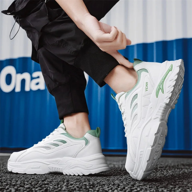 Men's thick-soled sports casual shoes spring summer soft-sole anti-slip breathable outdoor running shoes students Joker sneakers