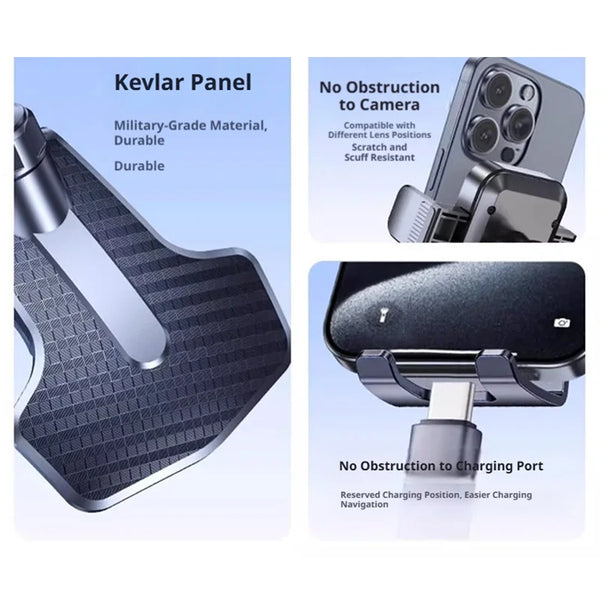 SEAMETAL Car Phone Holder Dashboard Clip Mount 360° Rotation Auto Cell Phone Stand Handsfree Smartphone Bracket for 4.7-7.2 inch