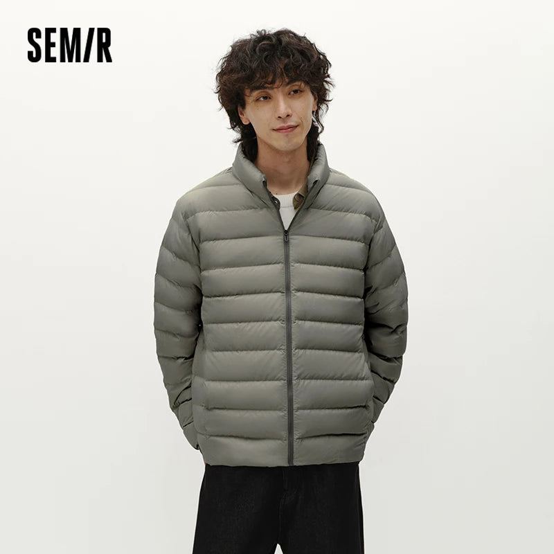 Semir Men Down Jacket Lightweight Build 90 Percent Down Fill Stand Collar 2026 Winter Warm Insulation Cold Weather