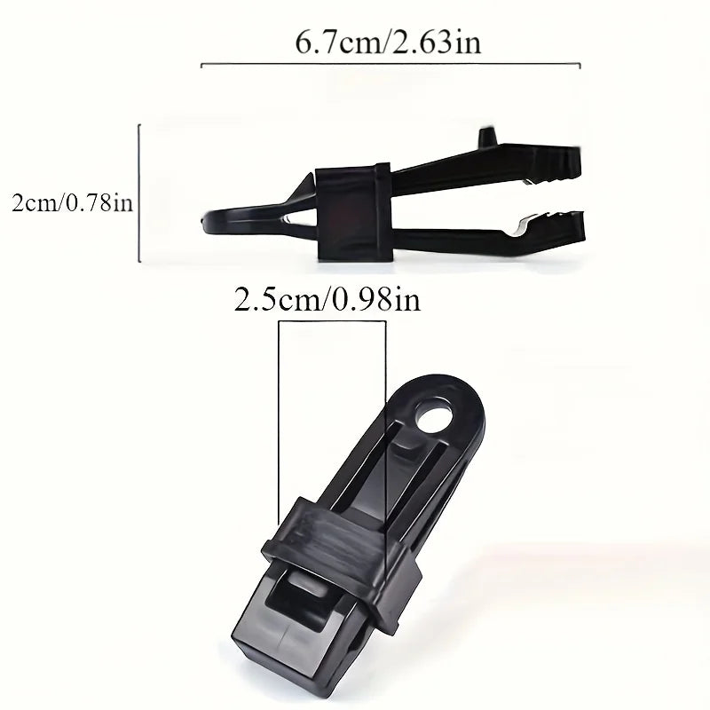 5/10pcs Windproof Outdoor Tent Clips - Heavy-Duty Plastic Safety Clips with Secure Grip, 5x faster Fastening for Camping Tarp