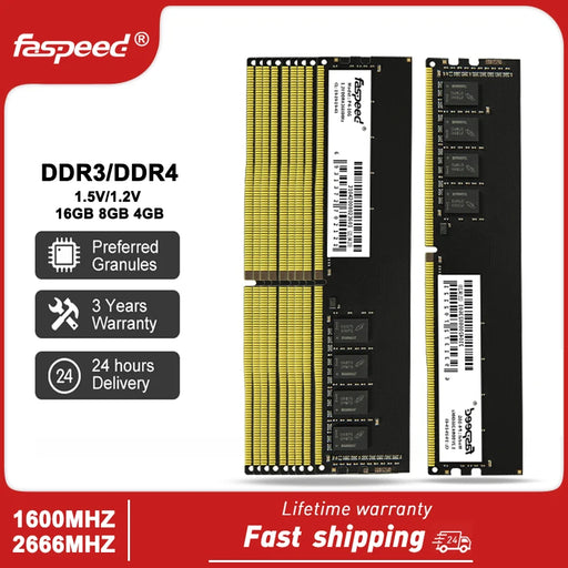 10Pcs DDR3 8GB 4GB Desktop Memory Ram DDR4 16GB 8 GB Memoria Ram 2666MHZ 1600MHz NON-ECC 1.2V 1.5V PC3 PC4 For Intel AMD