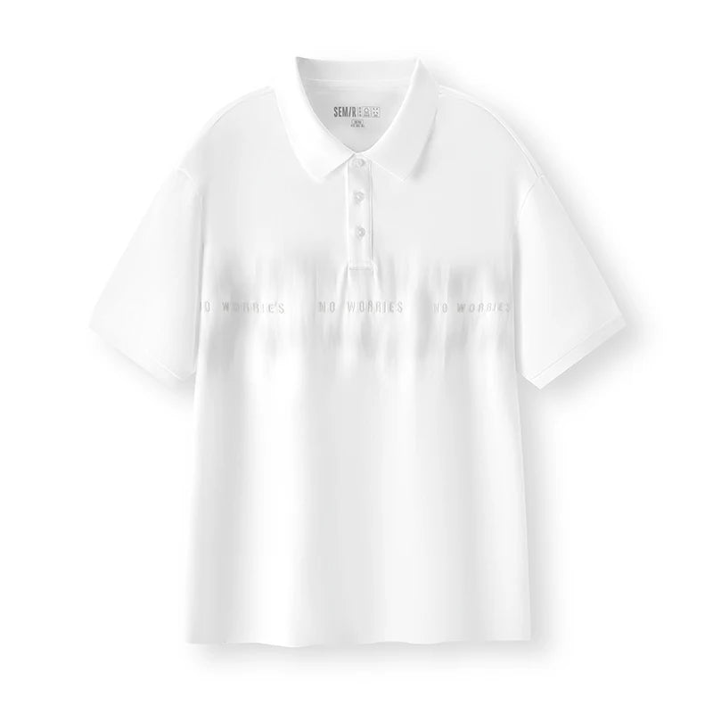 Semir Men Polo Shirt Soft Cotton Letter Embroidered Tie Dye Knit 2026SummerFashion Casual Style Lightweight Breathable Daily Top