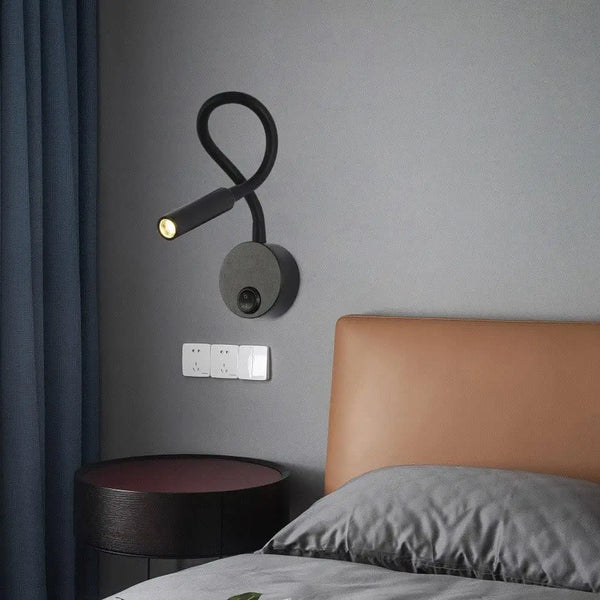 ចង្កៀងជញ្ជាំង JOYINLED ពណ៌ខ្មៅ/មាស 3W ដែលអាចបត់បែនបានជាមួយកុងតាក់សម្រាប់ធ្វើការ សិក្សា បន្ទប់គេង ភ្លើងអានសៀវភៅពេលយប់