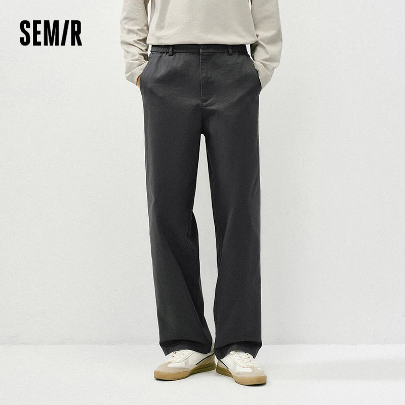 Semir Cleanfit Pants Men 2026 Autumn Winter Loose Straight Leg Casual Versatile Comfortable Daily Wear Stylish Trousers