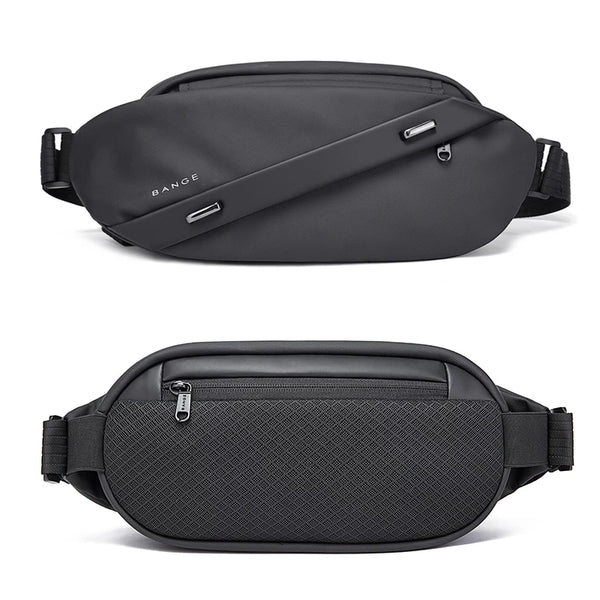 BANGE Big Capacity Waterproof Multifunction Crossbody Bag Men Shoulder Bag Male Sling Chest Bags For Waist Belt Matching