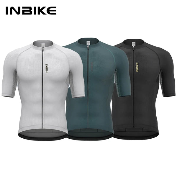 INBIKE Men‘s Cycling Jersey Summer Bike Short Sleeve Moisture-wicking Quick Dry Sport T-Shirt Outdoor Road Bike MTB Clothing Man