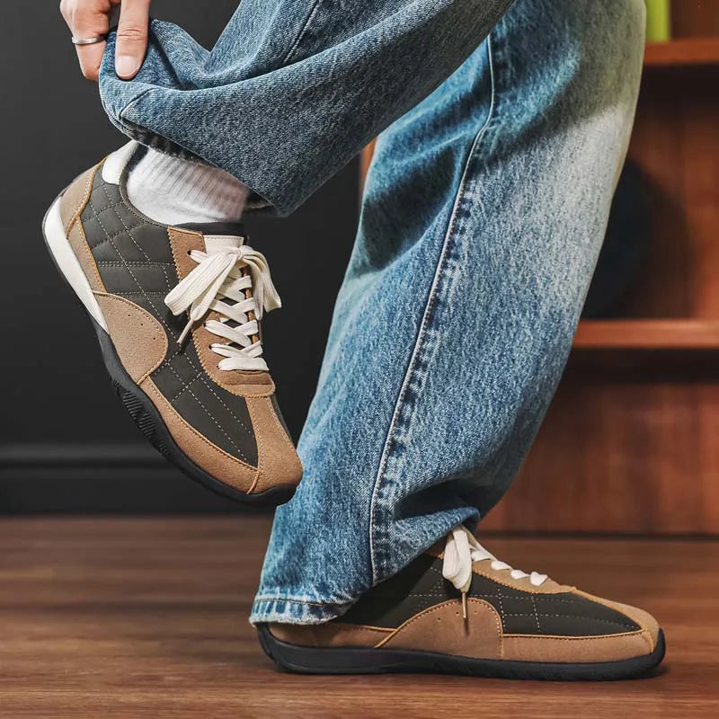 Men's retro casual shoes four seasons fashion tide shoes breathable light soft-sole non-slip comfort outdoor walking board shoes