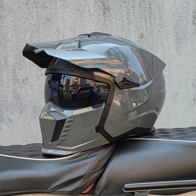 DOT  Certification ORZ Motorcycle Helmet Full Helmet ATV Downhill Motocross Capacete Men Detachable Chin Casco Moto For