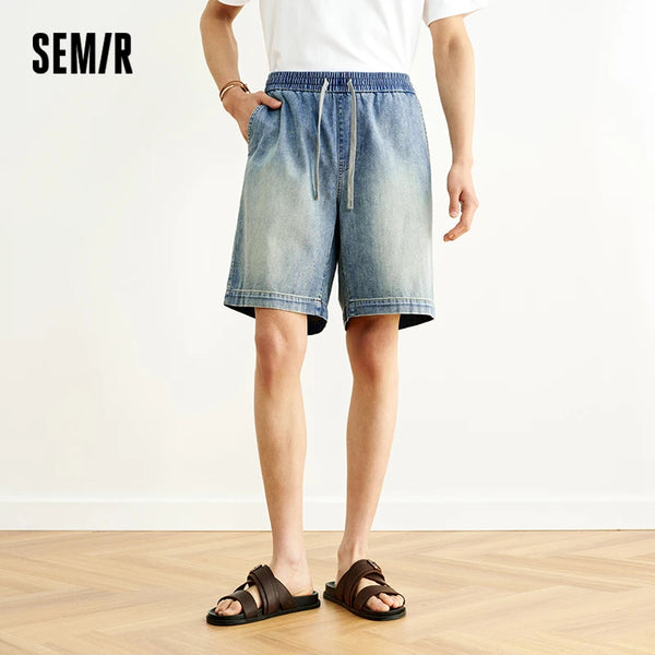 ខោខូវប៊យខ្លីបុរស Semir ឆ្នាំ ២០២៦ រលុងត្រង់ប្រវែងជង្គង់ ស្ទីលធម្មតា ទន់ ពាក់ប្រចាំថ្ងៃ