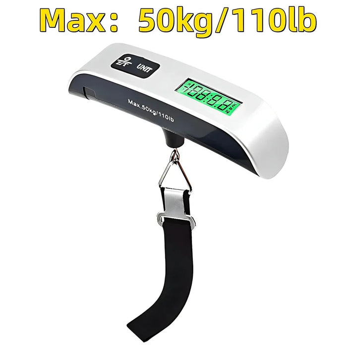 Portable Digital Hanging Scale T-shaped LCD Luggage Suitcase Baggage Weight Balance Travel Electronic Scale with Belt 50kg/110lb Type 2 50Kg 110lb