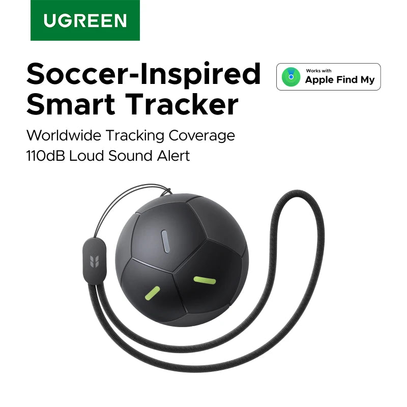 【Soccer-Shaped Design】UGREEN FineTrack Smart Finder Tracker for iOS Apple Find My | 5-Year Battery Life | IP68 Waterproof
