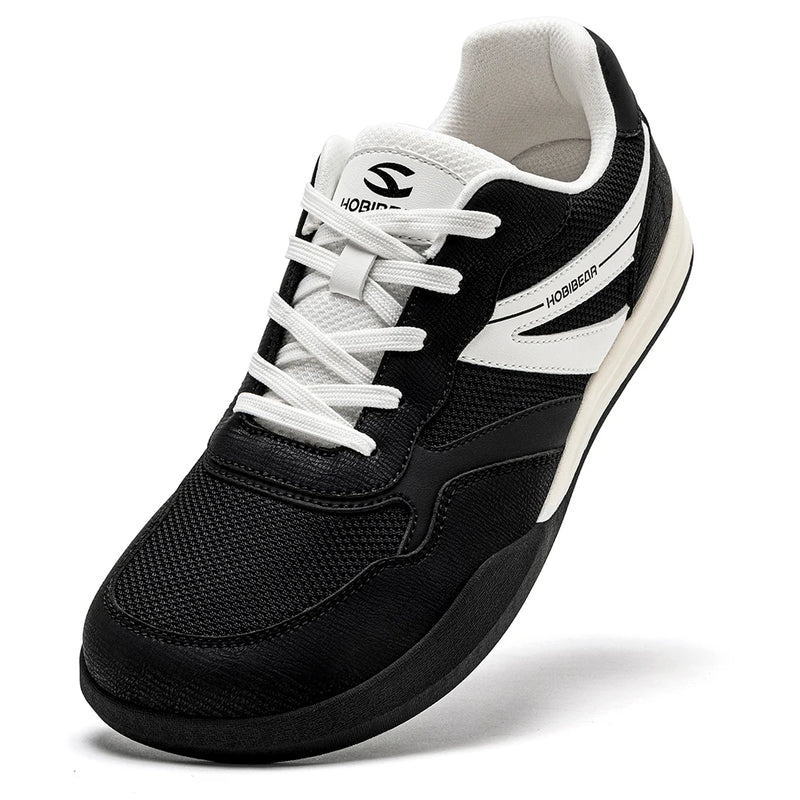 HOBIBEAR Men's Wide Width Shoes Barefoot Lace Up Sneakers Lightweight Flexible Casual Walking Shoes for Unisex