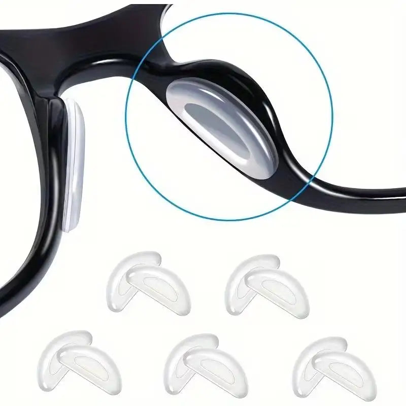 20pcs Soft Nose Pads for Glasses – Non-Slip, High Air Chamber Design, Odorless Eyewear Replacement Set