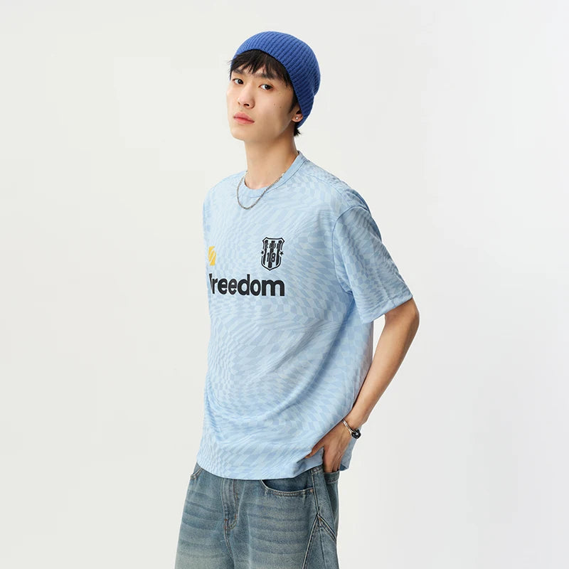 Semir Mens Tshirt 2026 Letter Printed Fashion Jersey Couple Style Irregular Jacquard Knitted