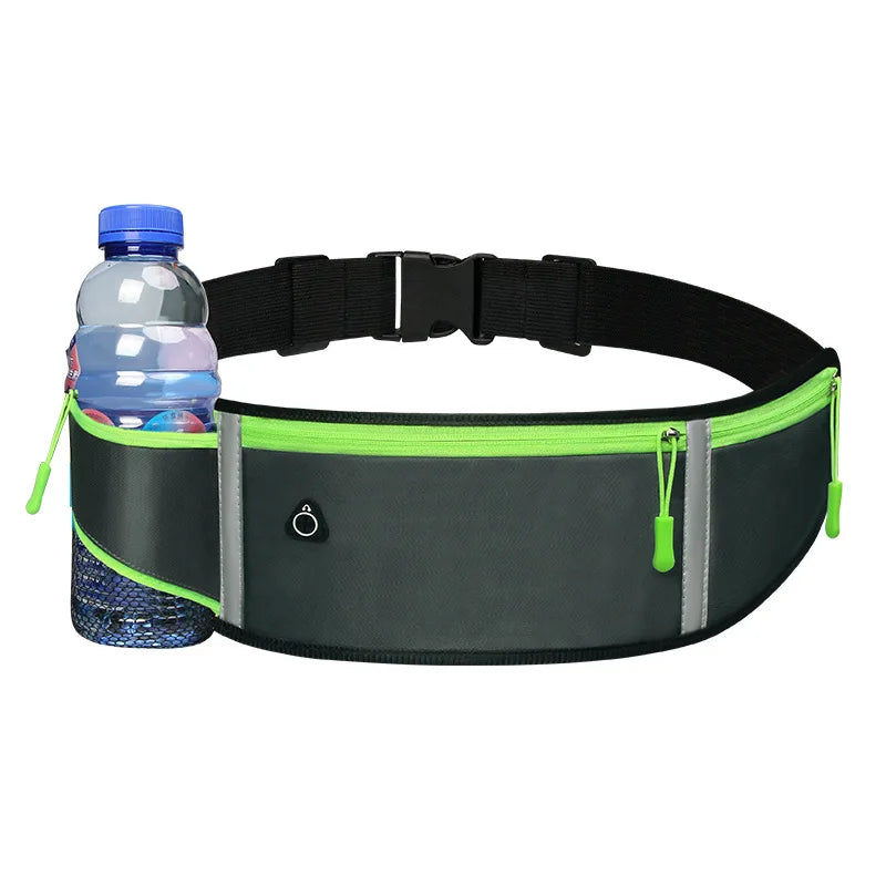 WRELS Outdoor Sports Running Waterproof Utralthin Waist Pack Fitness Workout Belt Sport Waist Pack Adjustable Marathon Waist Bag