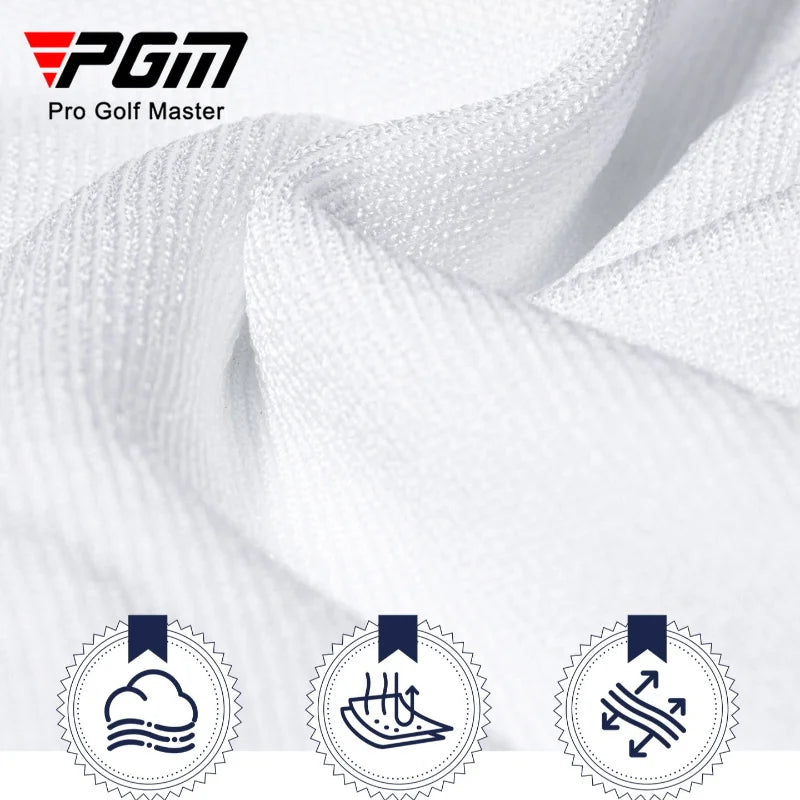 PGM Golf Women's Summer Knitted Polo Shirt Lightweight Breathable Clothing YF916