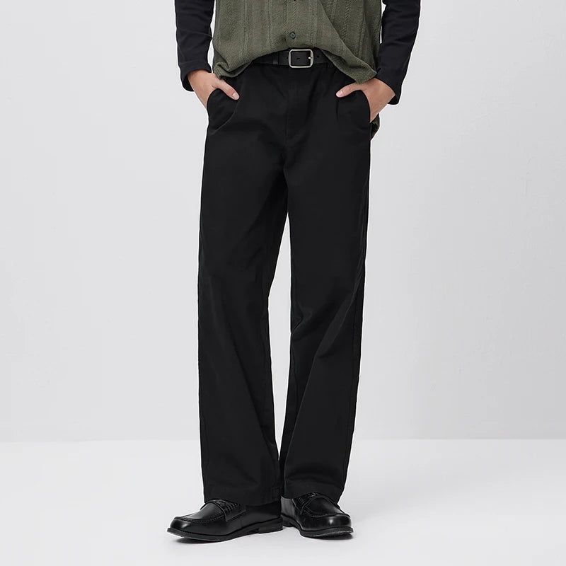 Semir Cleanfit Pants Men 2026 Autumn Winter Loose Straight Leg Casual Versatile Comfortable Daily Wear Stylish Trousers
