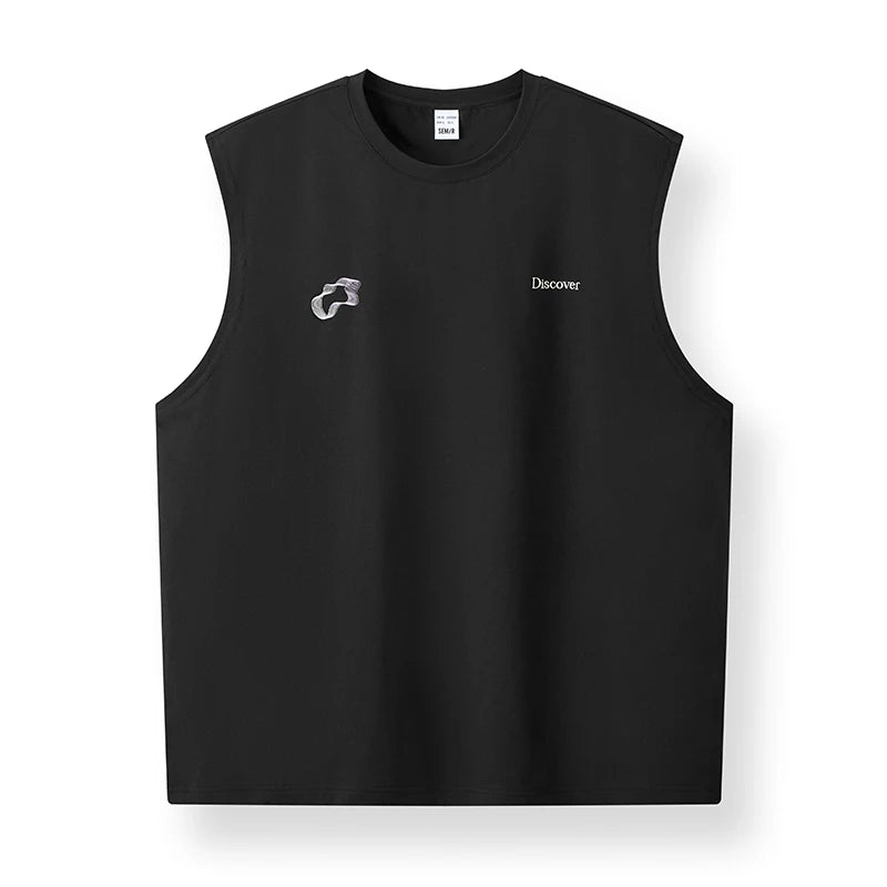 Semir Men Tank Top Quick Dry UV Protection Color Block Print Crew Neck Knit Tank 2026
