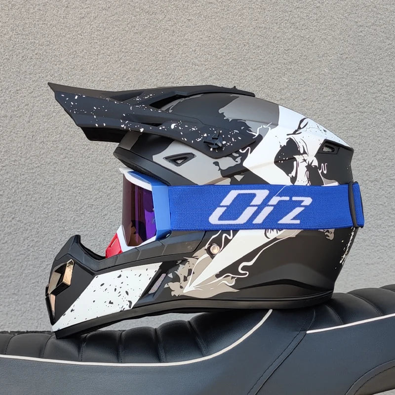 ORZ Adult Motocross Helmet MX Dirt Bike Helmet Lightweight Off Road ATV UTV Quad Motorcycle Cross Helmet for Men Women Youth