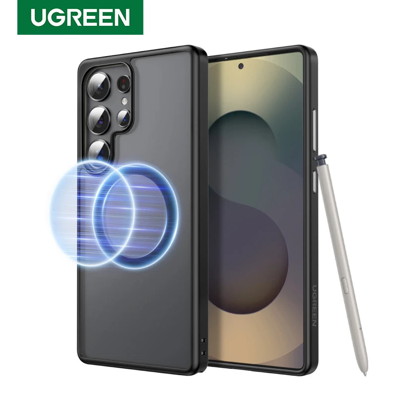 UGREEN For Samsung Galaxy S25 Ultra Magnetic Case Clear/Black S25 Ultra Macsafe Cover 2025