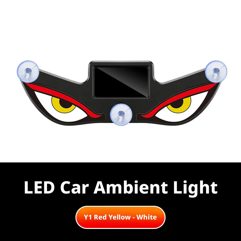 SEAMETAL Wireless Car Led Ambient Light Solar Powered Car Neon Light Suction Cup USB Rechargeable Atmosphere Lamp Car Accessorie