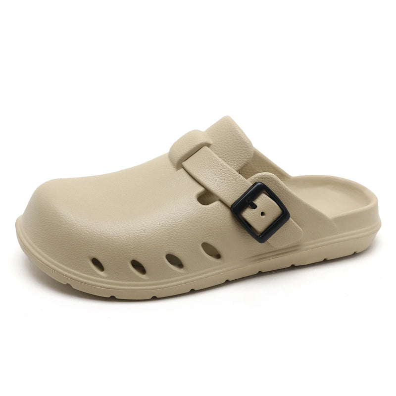 Summer Mens Cover Toes Sandals Men Breathable Soft Rubber Sandals Slippers Lightweight Big Size 46 47