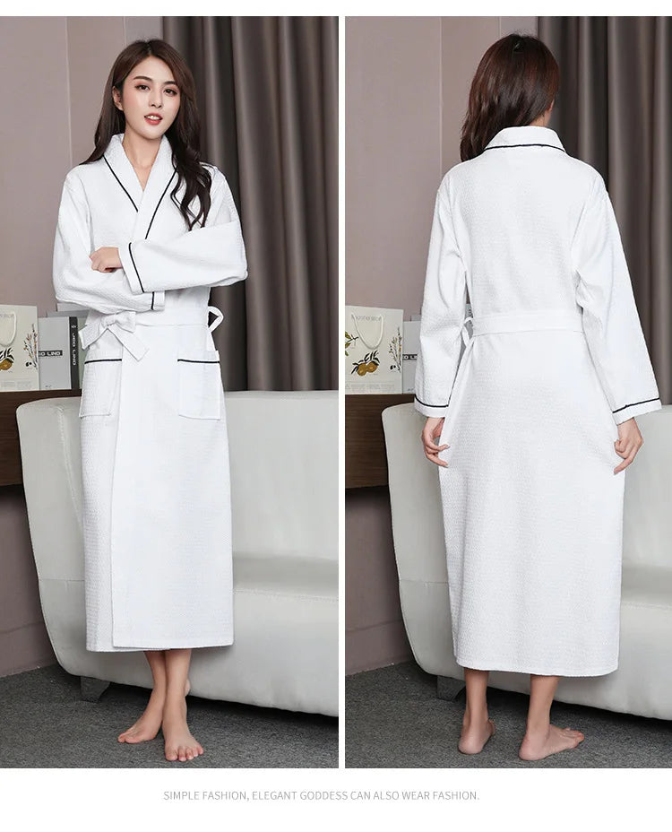 អាវងូតទឹក Kimono សម្រាប់នារី ទំហំធំ រលុង រដូវស្លឹកឈើជ្រុះ រដូវរងា អាវងូតទឹកដៃវែង កប្បាស 100% រ៉ូបងូតទឹក អាវគេងសម្រាប់ងូតទឹក ប៉ាហ្សាម