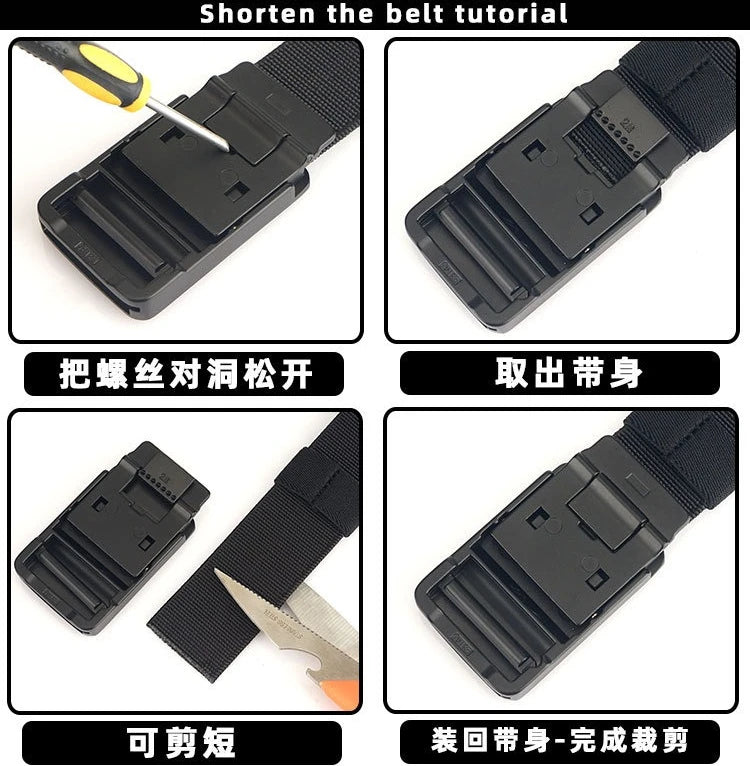 2026 New Aluminum Alloy Buckle Tactical Belt Elastic Material Woven Belts Stylish Casual Girdle for Young Men