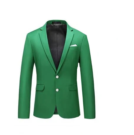 Men's Rose Red Suit Jacket, Wedding/Office Slim-fit Formal Coat, Asian Size M-6XL,Available in Blue, Gray, Black, Purple, Green