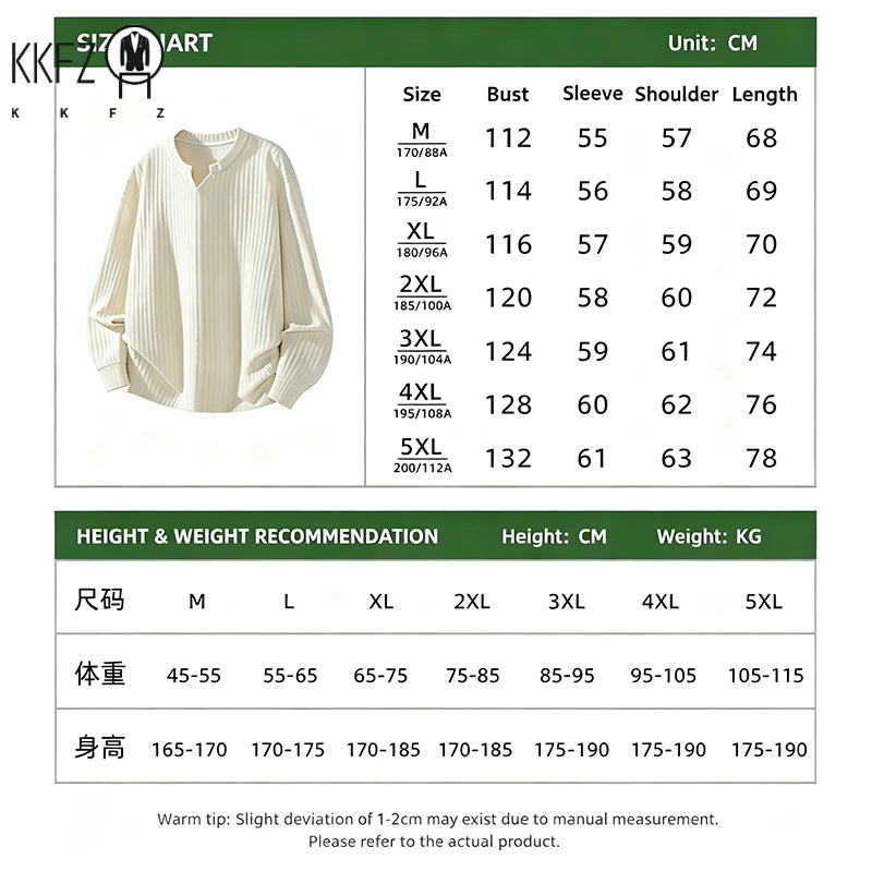 Male Trendy Vertical Weave Top Long Sleeve Notch Neck Irregular Hem Suitable For Dating Weekend Outings Street Scenes