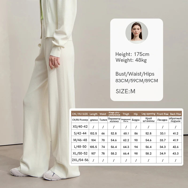 AMII Women's Pants 2026 Autumn New Minimalist Solid Color Loose Pants For Woman Versatile Wide-leg Casual Ladies Pants 12523176