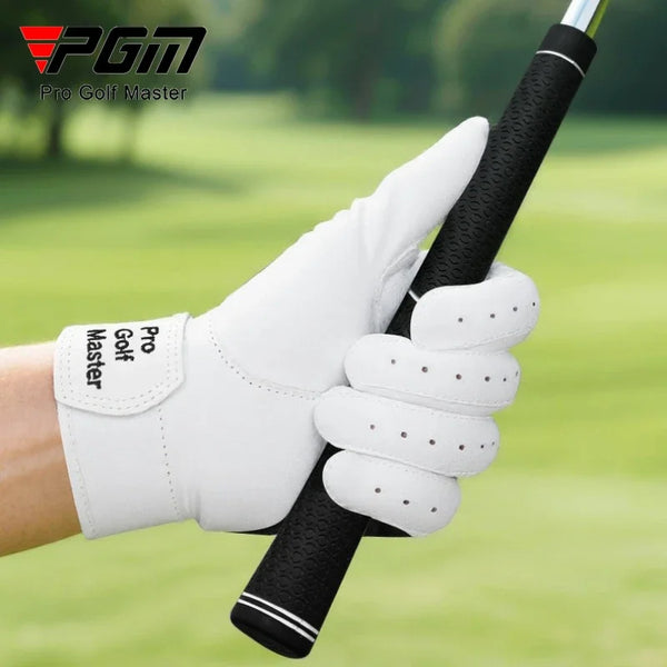 PGM 1pcs Golf Gloves Men Corrective Posture Sheepskin Anti Slip Breathable Single Left Hand Glove ST038