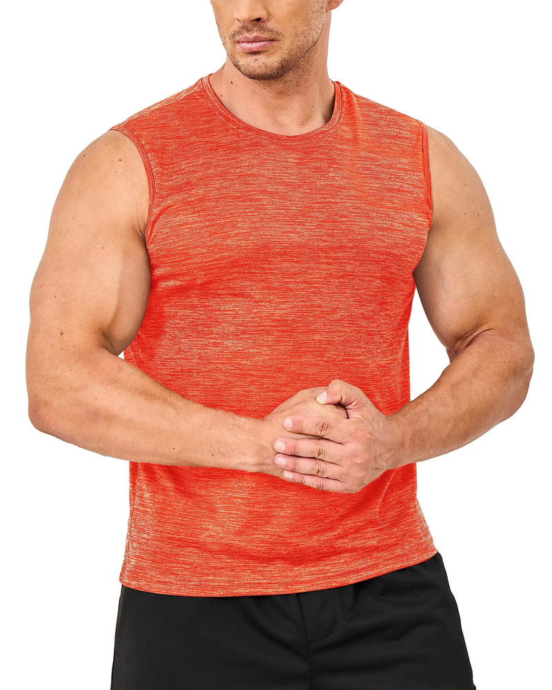TACVASEN Quick Dry Tank Tops Sleeveless T-shirts Mens Gym Fitness Lightweight Workout T-Shirt Running Sportswear Muscle Tee Vest