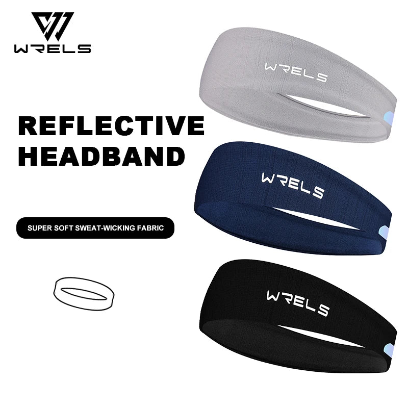 WRELS Sports Headband Running Fitness Sweatband Quick-Dry Elastic Absorbent Men Women Cycling Jog Tennis Yoga Gym Hair Bandage