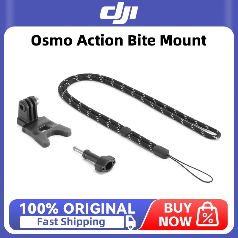 DJI Osmo Action Bite Mount Easy Hands-free POV Footage Food-grade Materials Comfortable In-mouth Grip for DJI Osmo Action 6