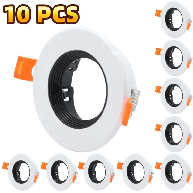 1/10PCS Round Spotlights Recessed Downlight Round GU10 MR16 Sockets Spot Light Ceiling Fixture for Living Room Home Decor