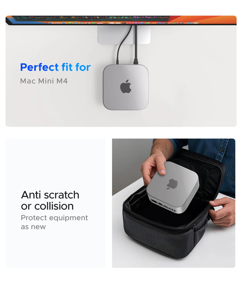ORICO Mini Case for Mac Mini M4/M4 Pro is an easy-to-install  wear-resistant waterproof silicone case