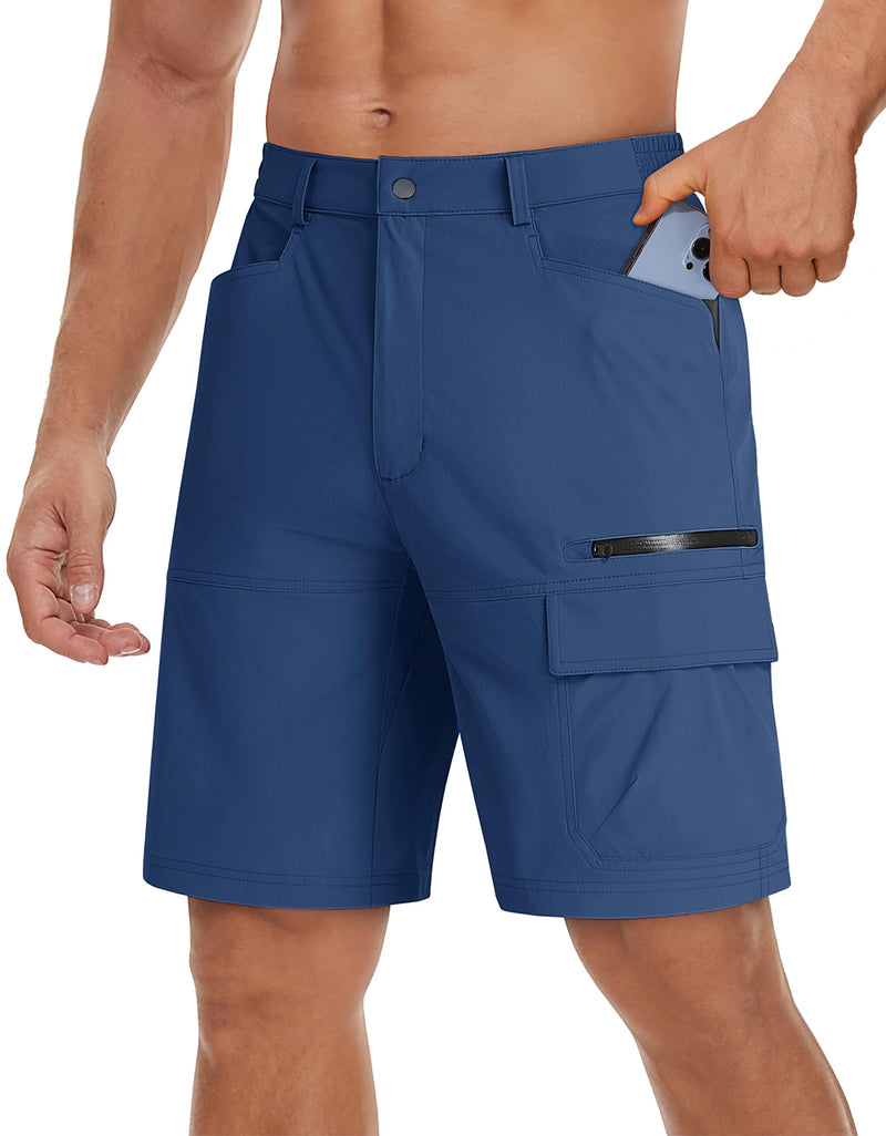 TACVASEN Summer Quick Drying Nylon Work Shorts Mens Casual Hiking Cargo Shorts Lightweight Outdoor Fishing Short Pants