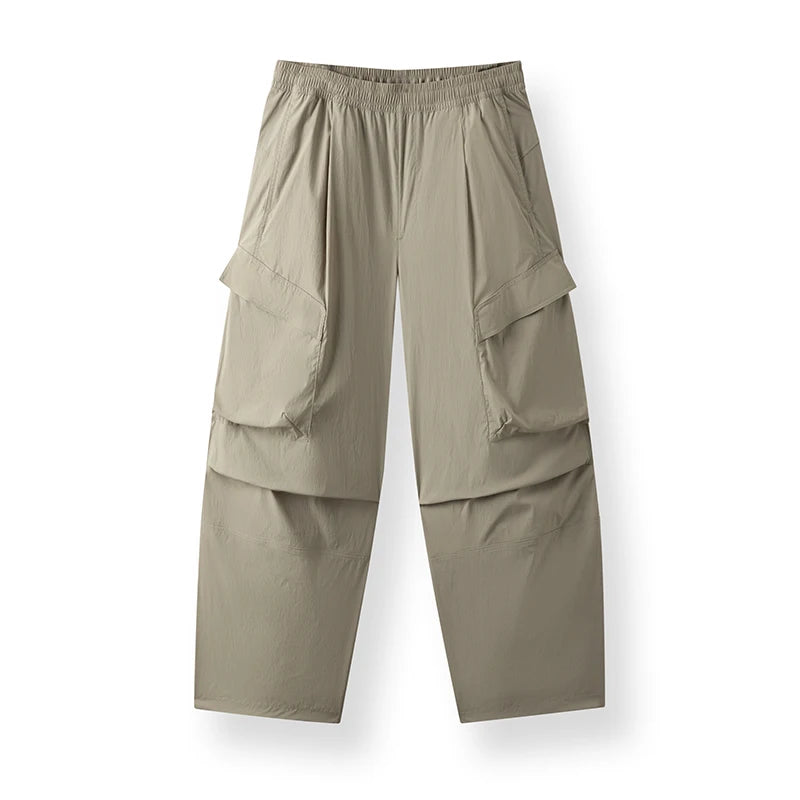 Semir Men Pants Cool Quick Dry Knee Pleated Workwear Curved Long Pants 2026 Summer Loose Straight Casual