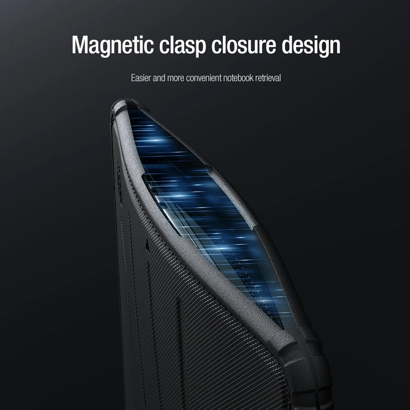 For Macbook Air M1 Case For Macbook Air M2 Case NILLKIN Bumper Frosted Laptop Sleeve PU Leather Laptop Case For Macbook Air 13