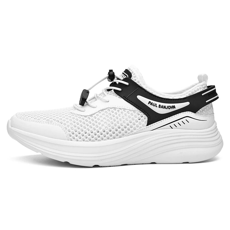Men Sports Shoes Breathable Lightweight Mesh Comfortable Durable Soft Soled Tennis Shoes Outdoor Leisure Fitness Training Shoes