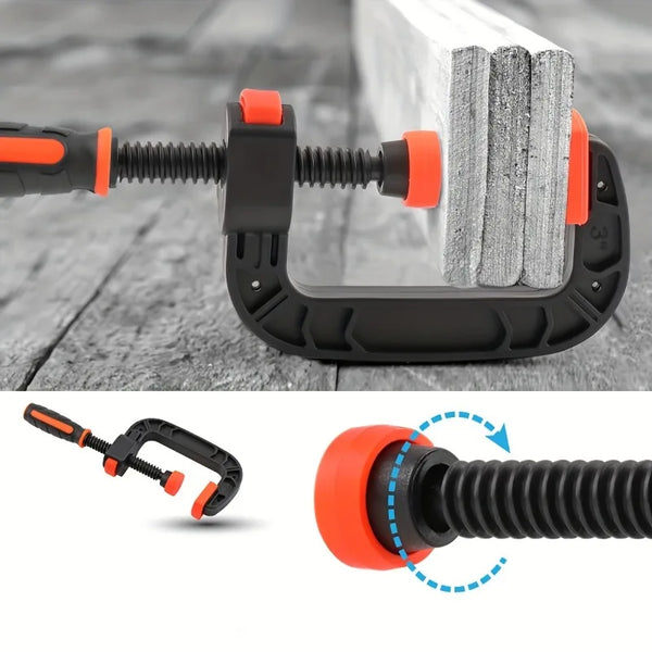 1pc 7-inch Heavy-Duty Clamp,Suitable for Woodworking - Reinforced Plastic and Nylon Construction with Non-Slip Ergonomic.