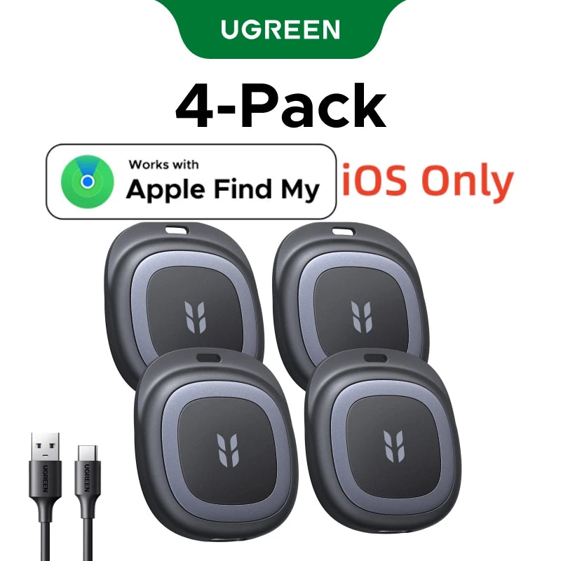 UGREEN Smart Item Tracker Work with Apple Find My & Google Find Hub Bluetooth Finder For iOS & Android C Charging Anti‑Lost Tag