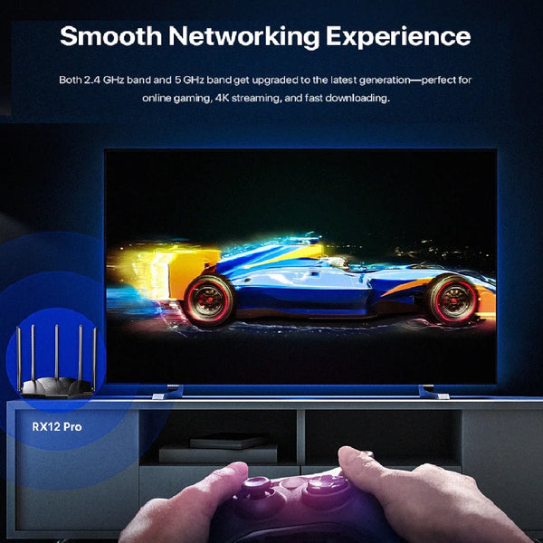 រ៉ោតទ័រ Wifi Tenda AX1500/AX3000 Wifi 6 Mesh WIFI Gigabit 2.4G 5GHz Dual-Band RX12 PRO WIFI6 ឧបករណ៍ពង្រីកសញ្ញាឥតខ្សែ WiFi Repeater